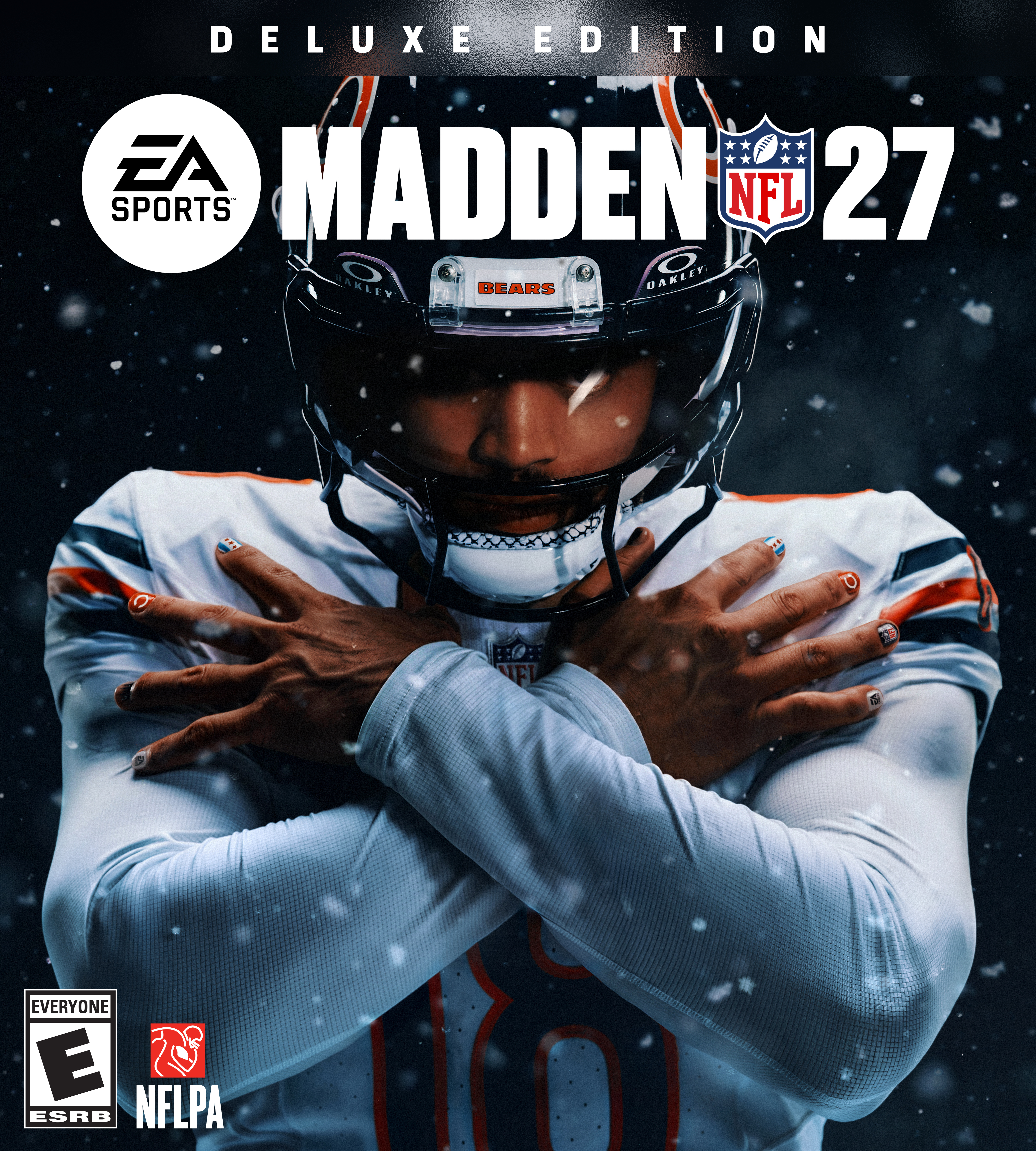 Caleb Williams Iceman celebration on the Madden NFL 27 Deluxe Edition cover