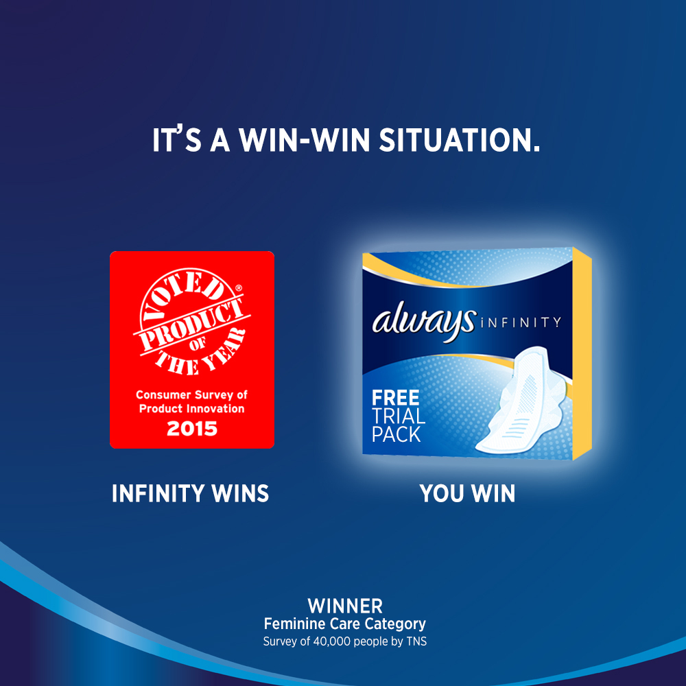 Always Infinity™ Named 2015 Product of the Year in Feminine Care