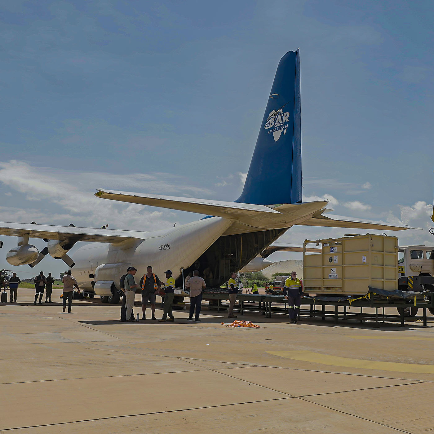 The rhino arrived by aircraft from South Africa this week.