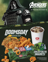 Doomsday meal prep, Jack-style. The all-new Doomsday Dipping Box brings together fan-favorite bites, three themed dipping sauces and special-edition collectibles inspired by “Avengers: Doomsday”, available starting November 5.