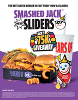 Introducing the new Smashed Jack Sliders Munchie Meal, a limited-time drop that brings bold flavor, new collectibles and a chance to win $75K.