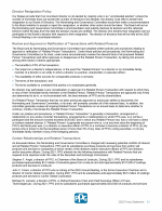 Director Resignation Policy