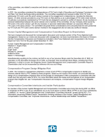 Human Capital Management and Compensation Committee Report to Shareholders