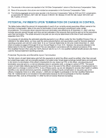 - Potential Payments Upon Termination or Change in Control