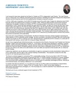 A Message from PPG's Independent Lead Director