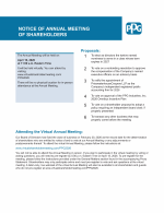 Notice of Annual Meeting of Shareholders