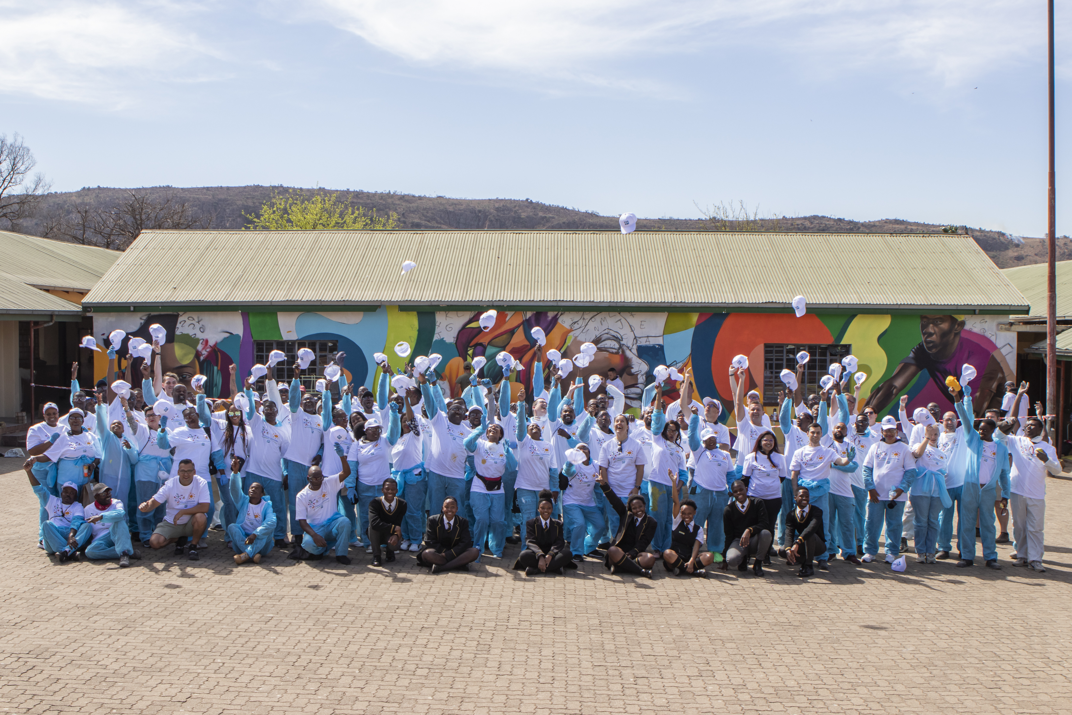 PPG and community volunteers carried out a colorful makeover at the Mamelodi Secondary School in South Africa through the company's New Paint for a New Start initiative.