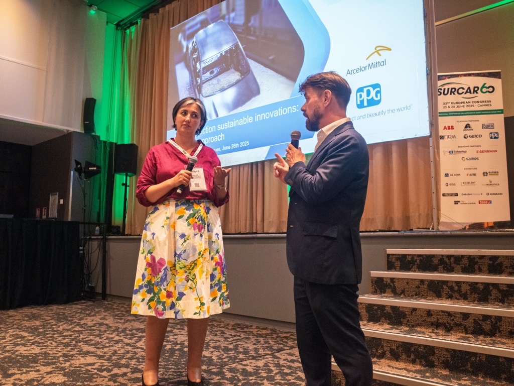 PPG and ArcelorMittal showcase milestone in low-carbon auto manufacturing at SURCAR automotive conference.