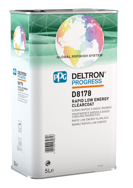 PPG Deltron D8178 Rapid Low Energy clearcoat features new drying technology that offers significant time and energy savings compared to traditional baking processes.