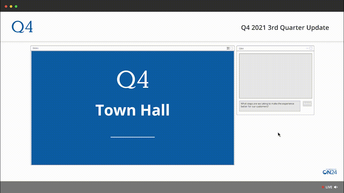 Q4 Inc. Q4 Inc. Virtual Events Corporate Town Halls Q4